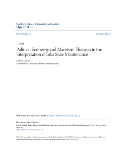 Political Economy and Marxism: Theories in the