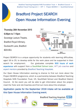 Bradford Project SEARCH Open House Information