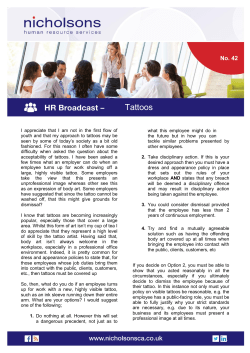 Tattoos - Nicholsons Chartered Accountants