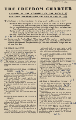 the freedom charter - Wits Historical Papers