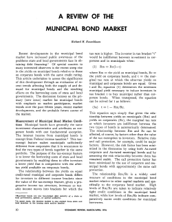 A Review of the Municipal Bond Market