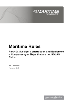 Maritime Rules Part 40C: Design, Construction