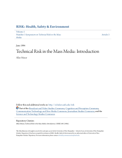 Technical Risk in the Mass Media: Introduction