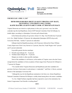 Quinnipiac University Poll