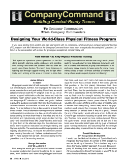 Designing Your World-Class Physical Fitness Program