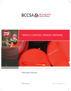 Traffic Control Person Participant`s Manual