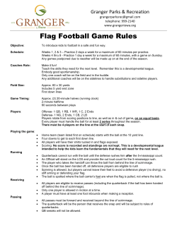 Flag Football Game Rules