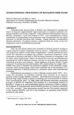 HYDROTHERMAL PROCESSING OF BaTiO3/POLYMER FILMS