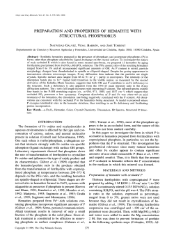 preparation and properties of hematite with structural phosphorus