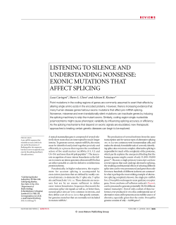 LISTENING TO SILENCE AND UNDERSTANDING NONSENSE