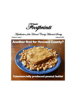 February 2015(pdf 3MB) - Howard County HISTORICAL SOCIETY
