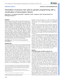 Generation of sensory hair cells by genetic