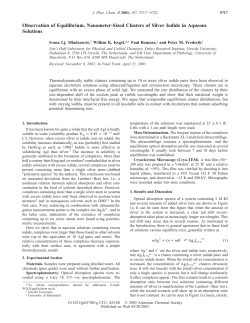 Observation of Equilibrium, Nanometer