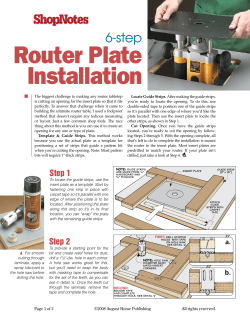 6-step Router Plate Installation