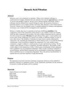 Separation of Benzoic Acid