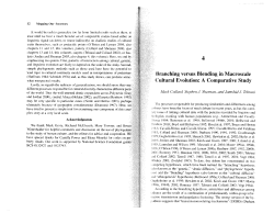 Branching versus Blending in Macroscale Clultural Evolution: A