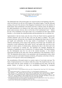 LIMITS OF PRISON SENTENCE