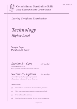 Technology Higher Level Section B and C