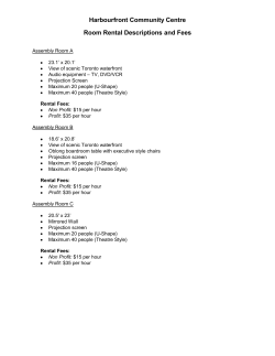 Harbourfront Community Centre Room Rental Descriptions and Fees
