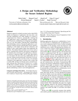 A Design and Verification Methodology for Secure Isolated Regions