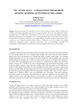 mt. aconcagua &ndash; a challenge for remote sensing