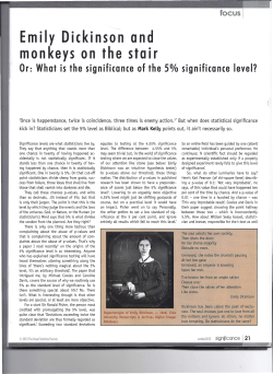 Emily Dickinson and 5% Significance Value