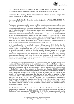 geochemical investigations of polar fraction of crude