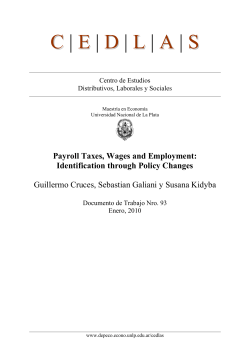 Payroll Taxes, Wages and Employment - cedlas