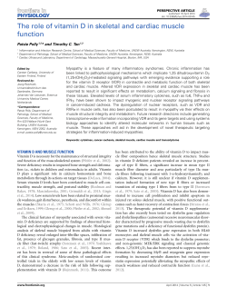 The role of vitamin D in skeletal and cardiac muscle function