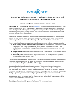 Route Fifty Relaunches Award-Winning Site