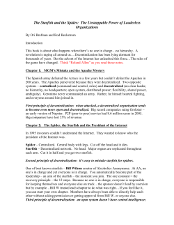 The Starfish and the Spider