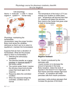 Physiology course for pharmacy students, sheet#6 Dr.Loai