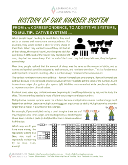 history of our number system - A Learning Place A Teaching Place