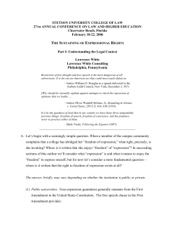 STETSON UNIVERSITY COLLEGE OF LAW 27TH ANNUAL