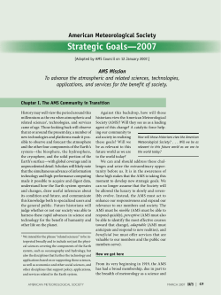 2007 Strategic Goals - American Meteorological Society