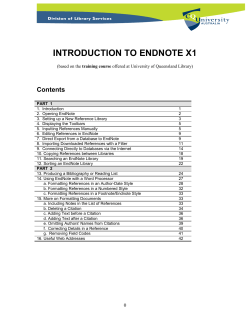 introduction to endnote x1 - Library