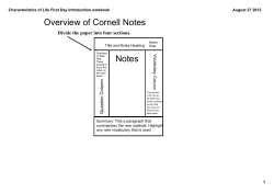 Characteristics of Life First Day Introduction.notebook