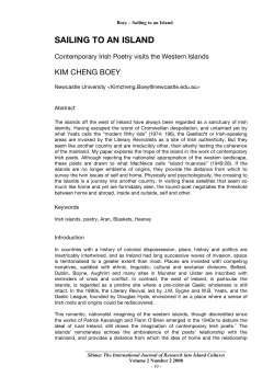 sailing to an island - Shima: The International Journal of Research