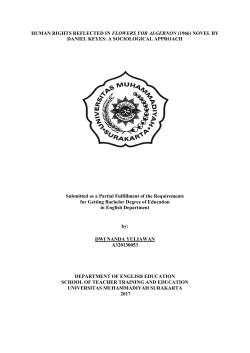 HUMAN RIGHTS REFLECTED IN FLOWERS FOR ALGERNON