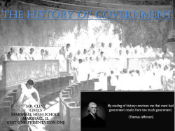 the history of government - Marshall Community Schools