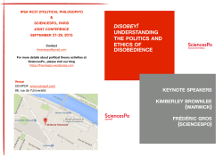 DISOBEY! UNDERSTANDING THE POLITICS AND ETHICS OF