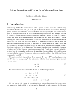 Solving Inequalities and Proving Farkas`s Lemma Made Easy David