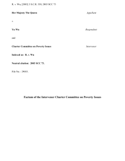R. v. Wu - Charter Committee on Poverty Issues