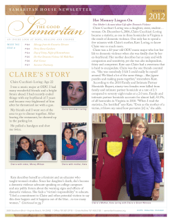 CLAIRE`S STORy - Samaritan House