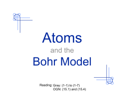 and the Bohr Model