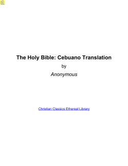 The Holy Bible: Cebuano Translation
