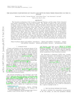 The measured compositions of Uranus and Neptune from their