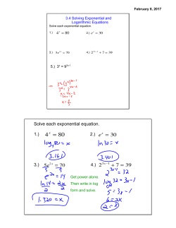 Solve each exponential equation. 1.) 3.