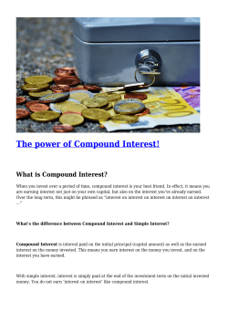 The power of Compound Interest!