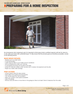 preparing for a home inspection